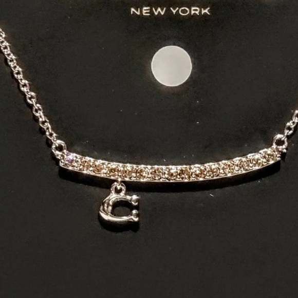 Coach Signature Pave Bar Necklace - Picture 1 of 2